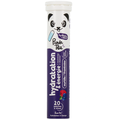 Image Panda tea hydratation myrtille / framboise 20 pastilles