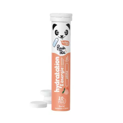 Image Panda tea hydratation pêche 20 pastilles