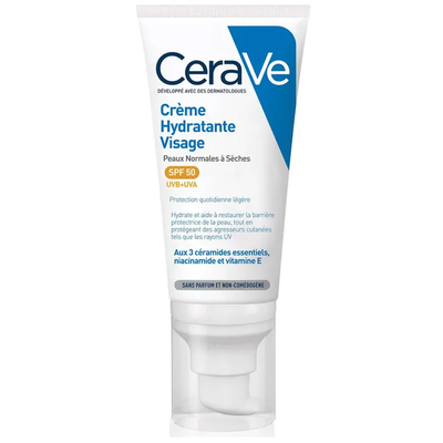 Image Cerave crème hydratante visage spf50 52 ml