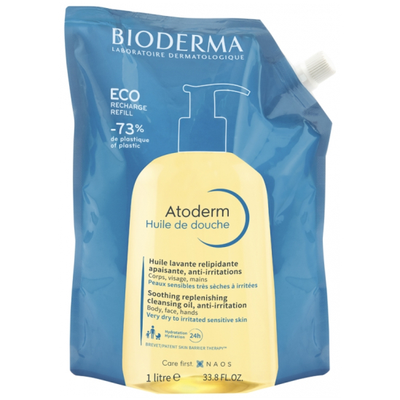 Image Bioderma atoderm huile de douche recharge 1L